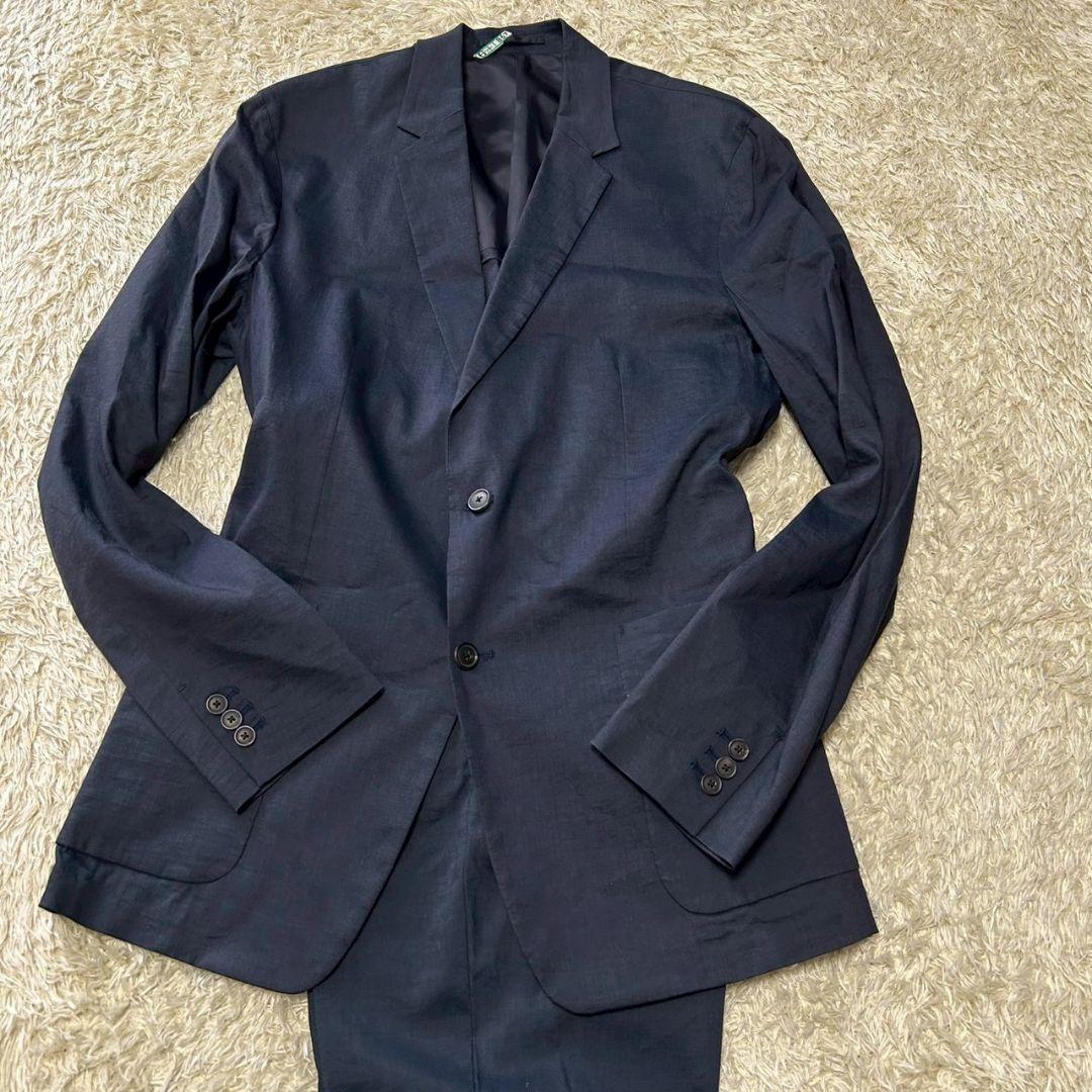 【希少size✨美品】セオリー　スーツ　　CRUNCH　リネン混　4L相当　軽量