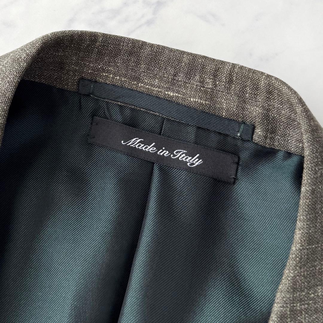 dunhill ダンヒル リネン 混 ジャケット セットアップ スーツ L〜XL