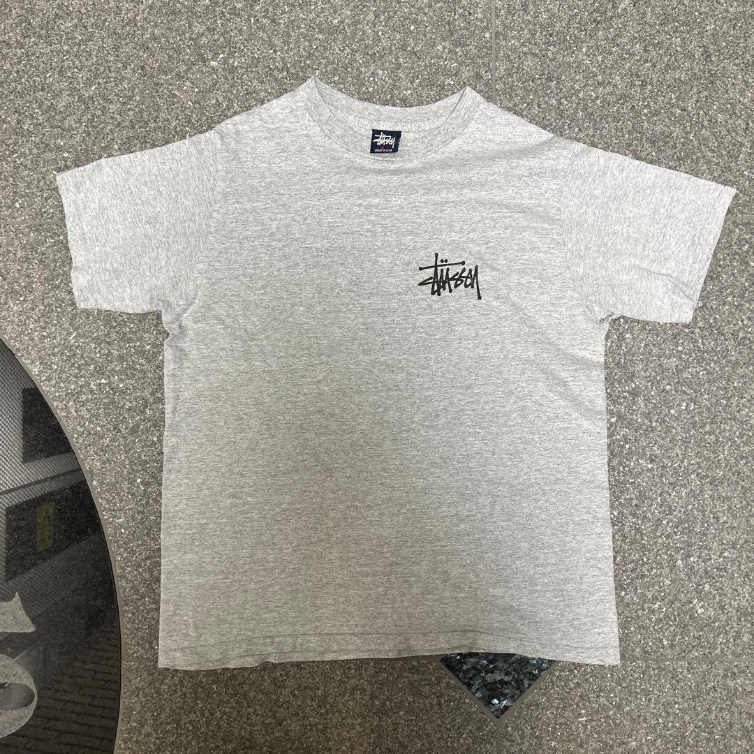 90s Stüssy ドラゴン Tシャツ グレー USA製