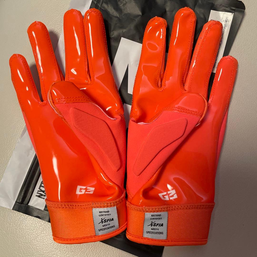 NXTRND XSFIA メンズ グローブ オレンジ　ライン　Lサイズ