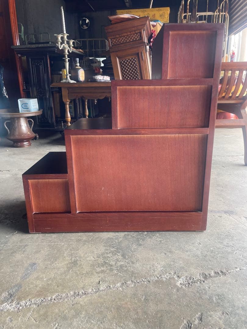 【美品】 階段箪笥　右下がり　四段　民芸家具