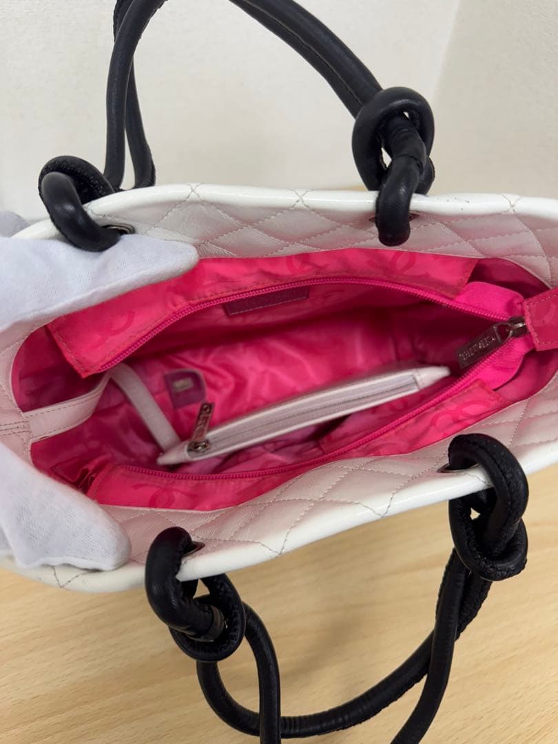 CHANEL シャネル　カンボンライン　トートバッグ　ミディアムトート