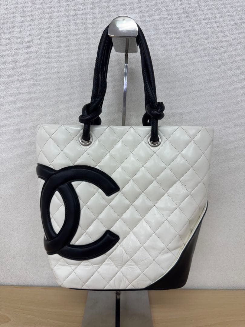 CHANEL シャネル　カンボンライン　トートバッグ　ミディアムトート