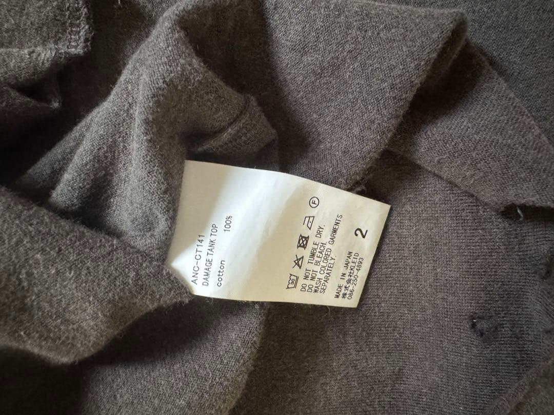ancellm ss25 タンクトップ