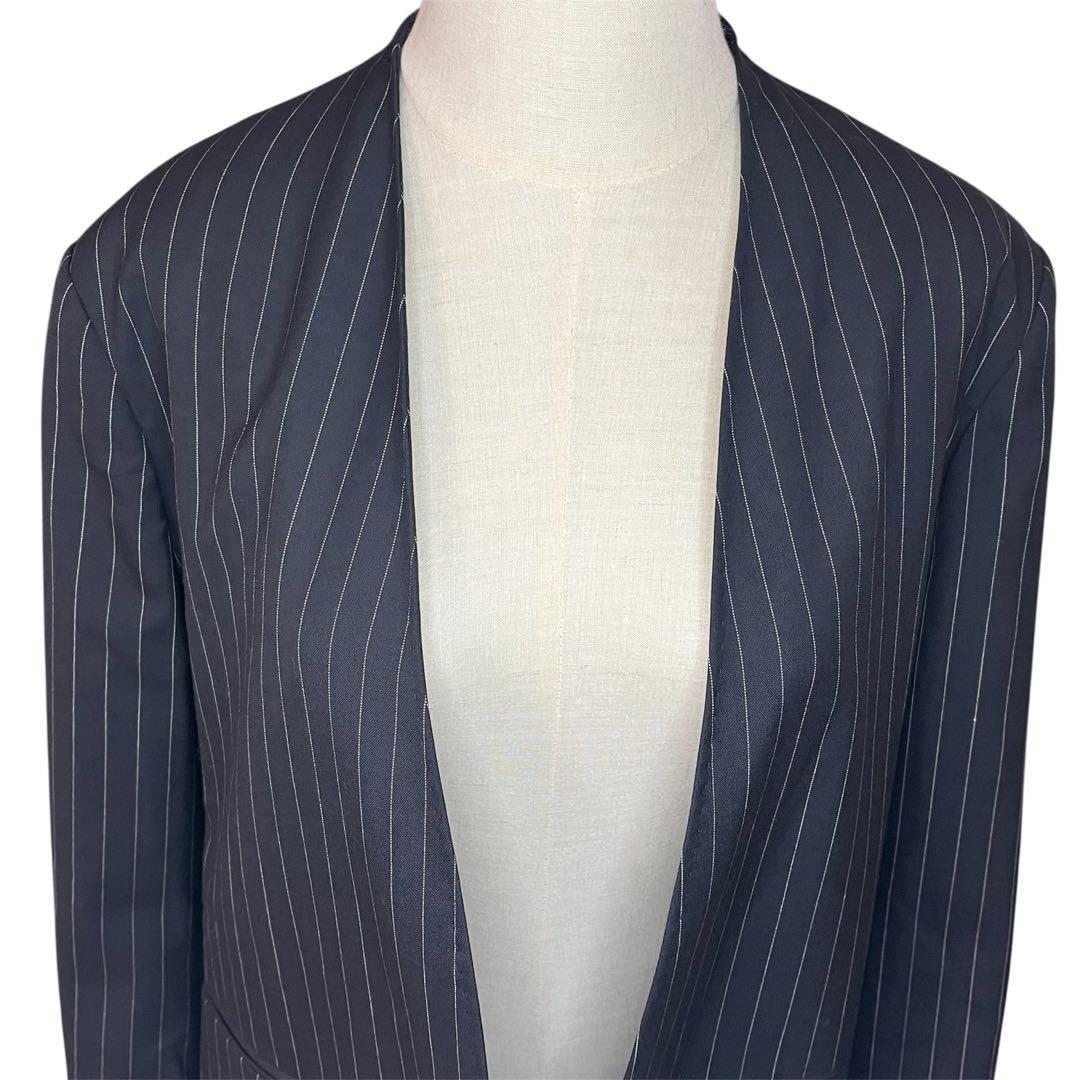 美品 Curensology カレンソロジー ウールピンストライプジャケット