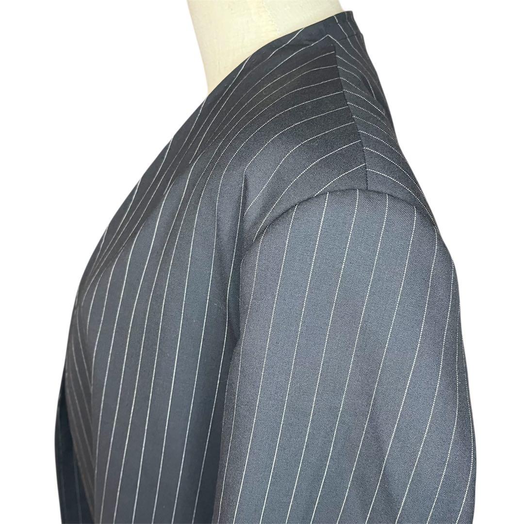 美品 Curensology カレンソロジー ウールピンストライプジャケット