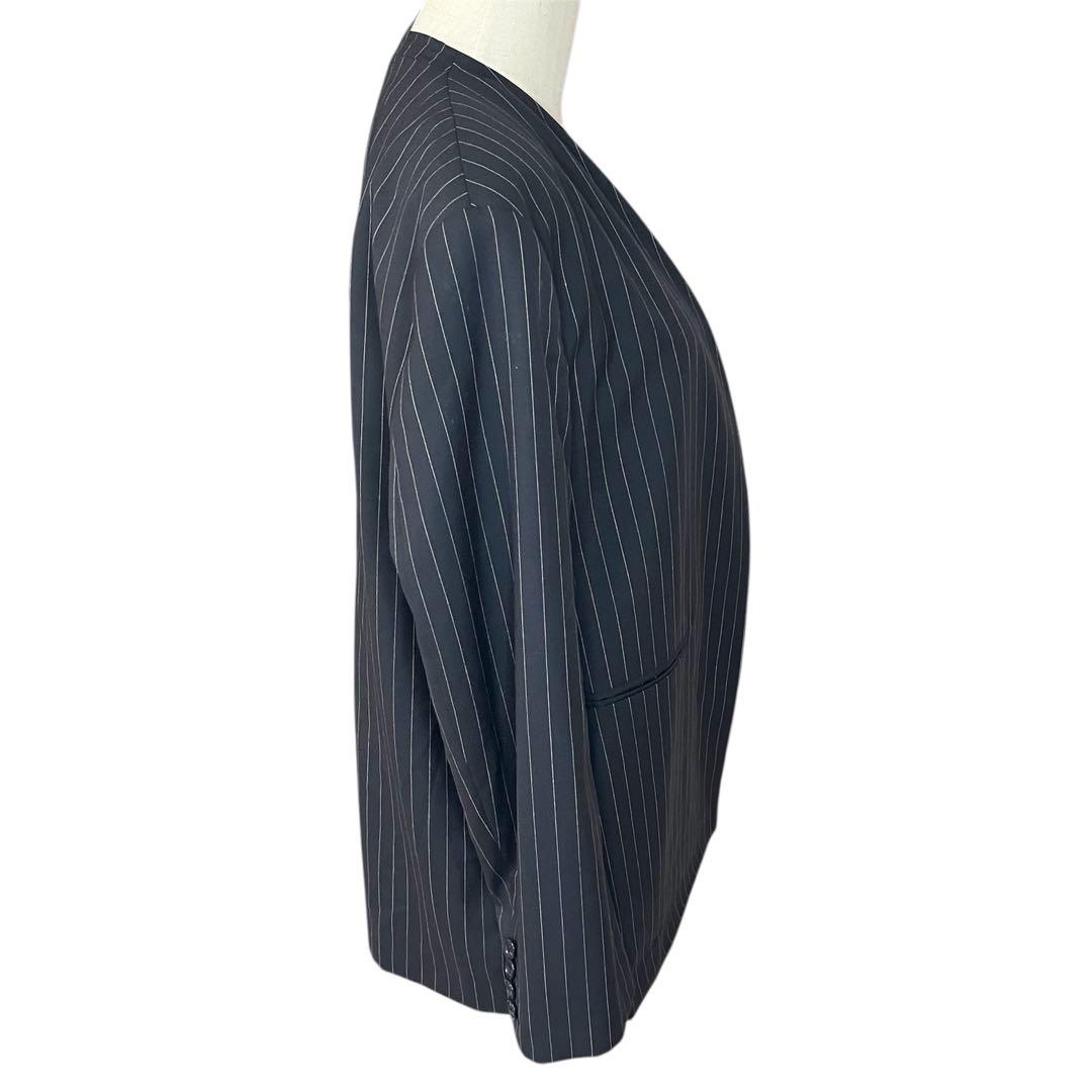 美品 Curensology カレンソロジー ウールピンストライプジャケット