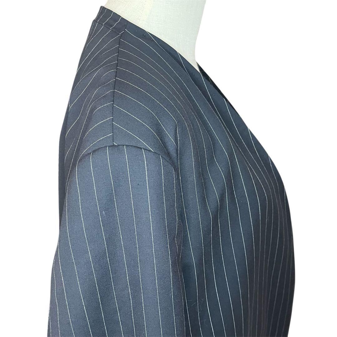 美品 Curensology カレンソロジー ウールピンストライプジャケット