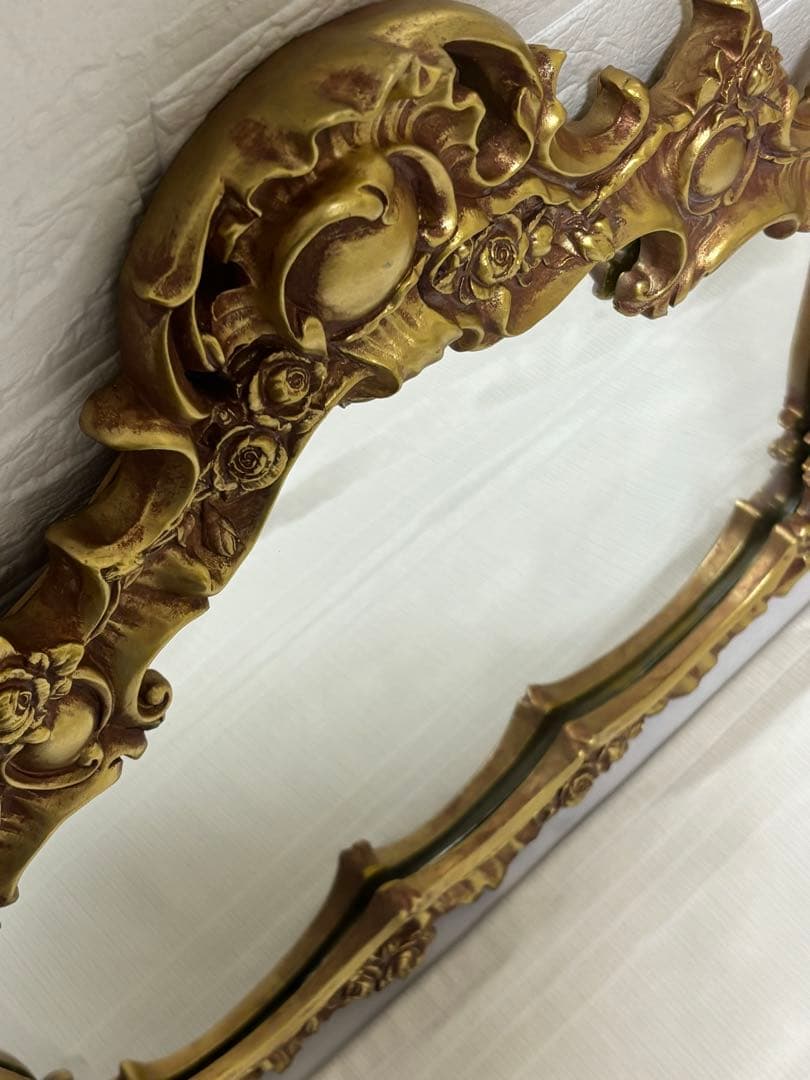 イタリア製 ミラー ゴールド 金 壁掛け