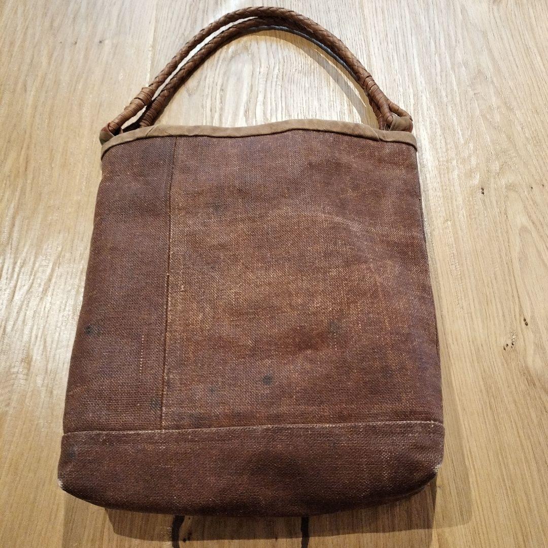 古布 酒袋 大漁旗柿渋染 トートバッグ