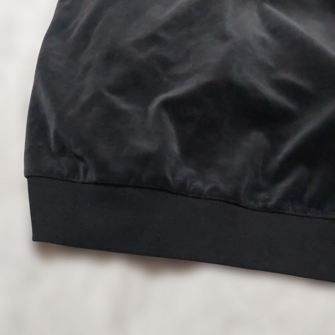 【セットアップ】PUMA ベロア トラックジャケット ジャージ 黒 金 XXL