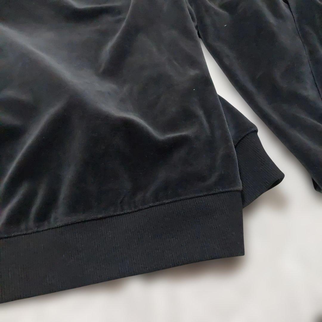 【セットアップ】PUMA ベロア トラックジャケット ジャージ 黒 金 XXL