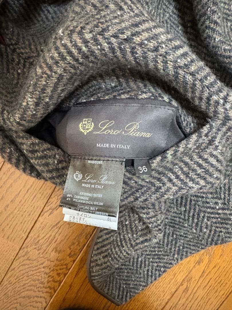 Loro Piana カシミアコート リバーシブル赤 &ヘリンボーン