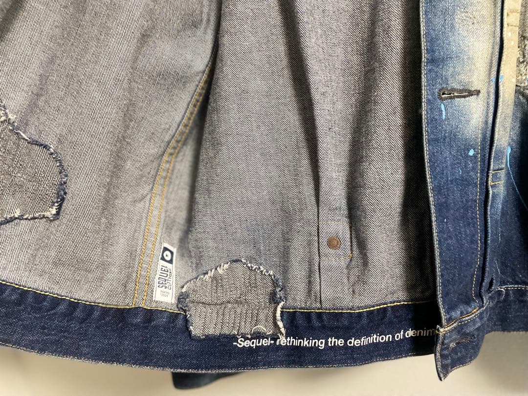 SEQUEL ウォッシュ加工トラックデニムジャケット