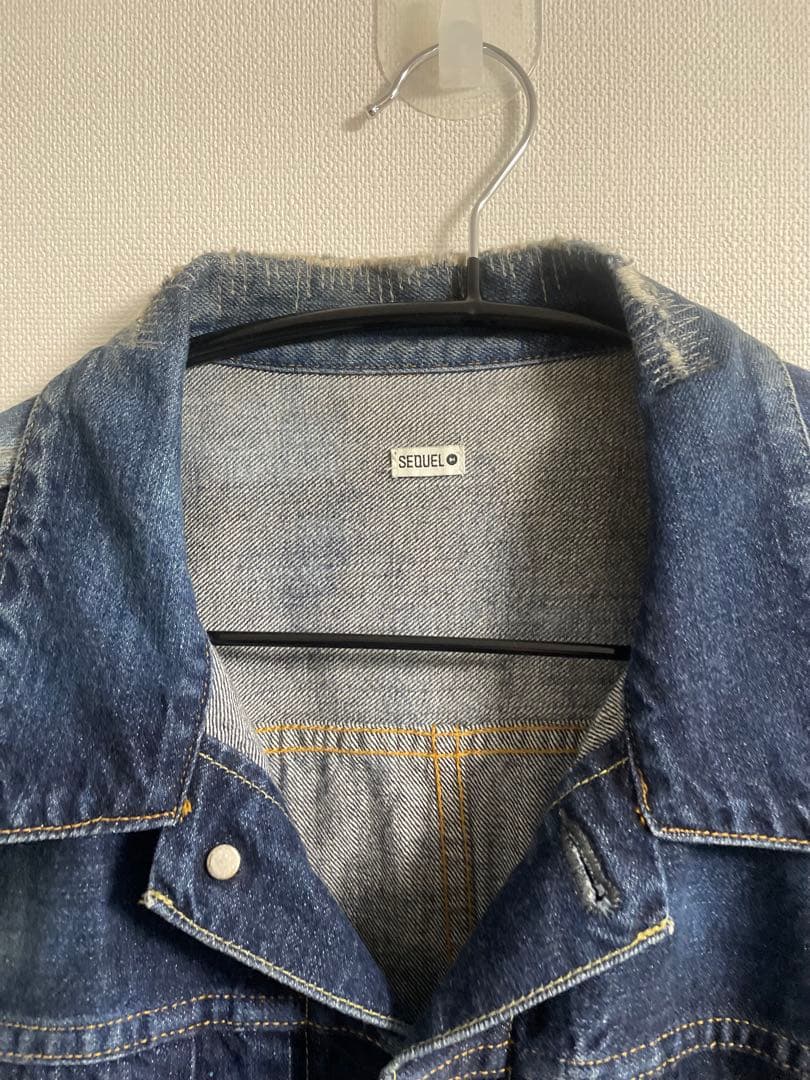 SEQUEL ウォッシュ加工トラックデニムジャケット