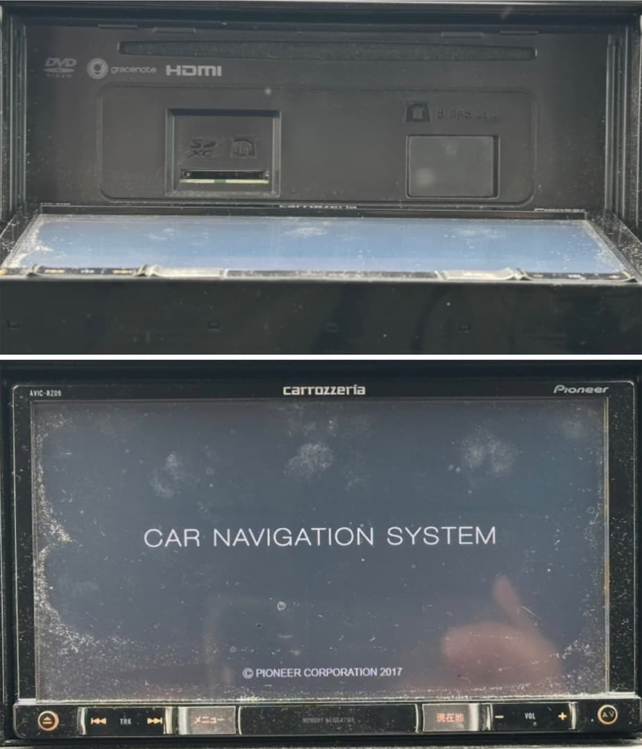 パイオニア AVIC-RZ09 ナビゲーション フルセグ。地図データ2017年版