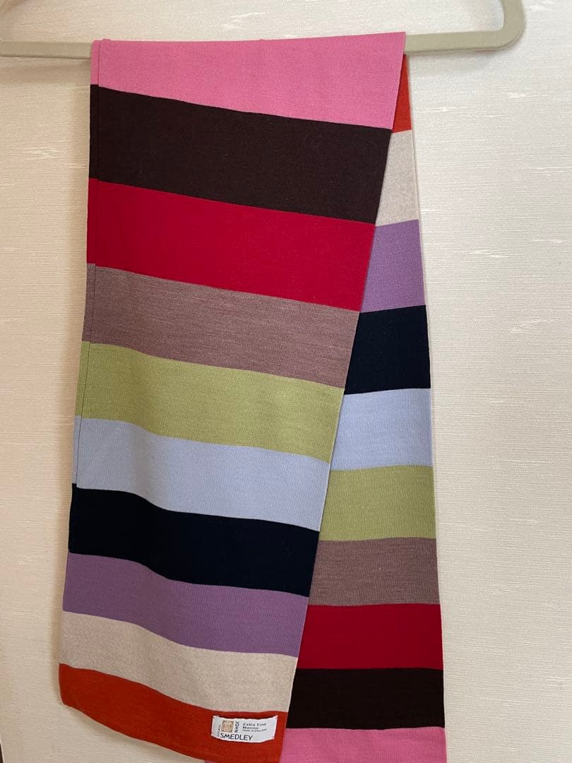 【最終値下げ】【美品】【JOHN SMEDLEY】ストライプ マフラー