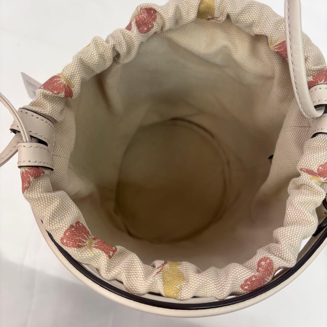 COACH コーチ ホワイト バッグ ドローストリングバケットバッグ レディース