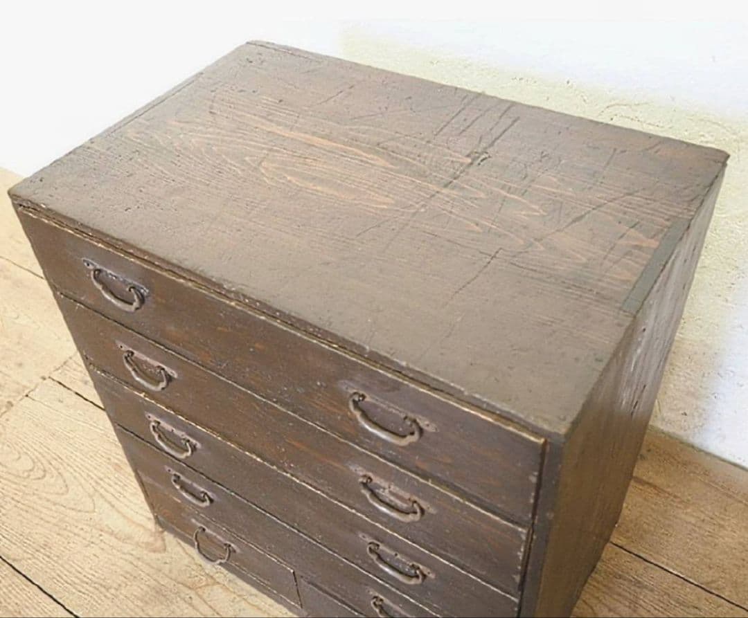 1020 アンティーク　小箪笥　和タンス　収納棚　チェスト　引き出し　レトロ