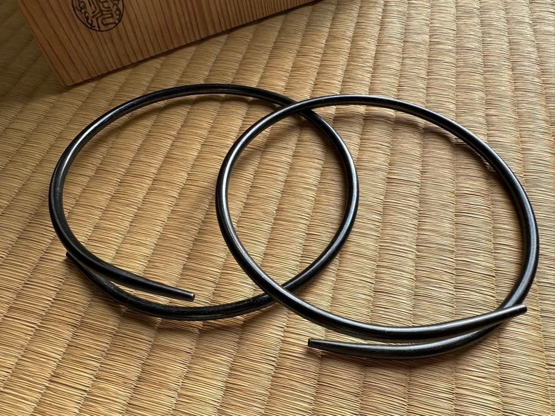 マカロン様　棗霧窯　佐野清光作　大小吊り金具付き