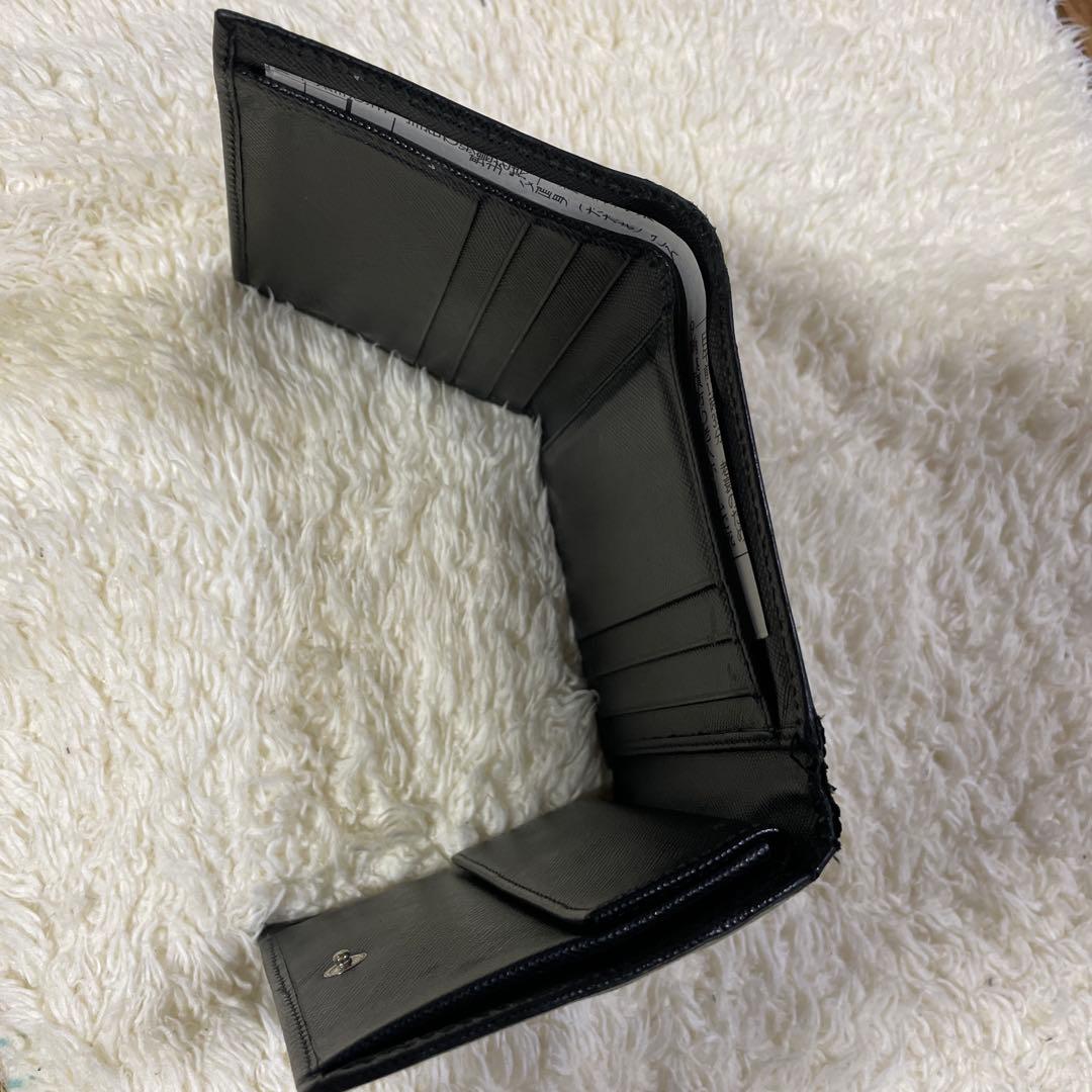 PRADA プラダ ブラック 三つ折り財布 サフィアーノレザー