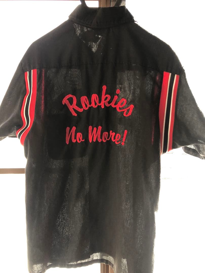 HILTON ブラック ストライプ シャツ S