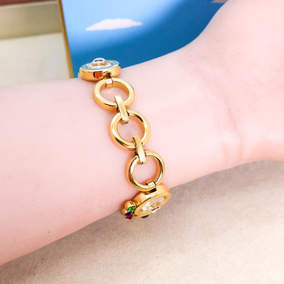 稼働 TSUMORI CHISATO 腕時計 宝石ねこ クリスタル 2288