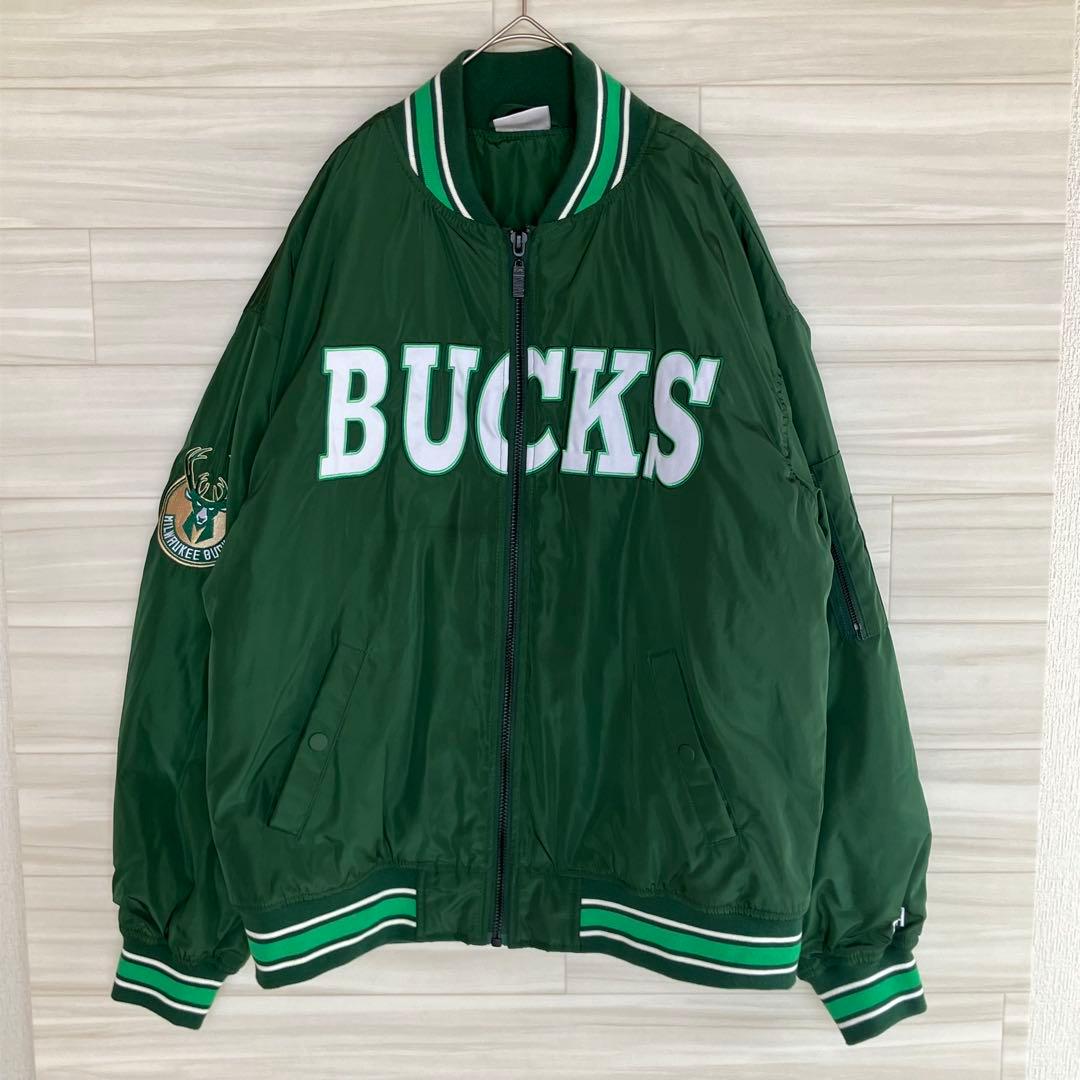 NBA ミルウォーキー・バックス　BUCKS　スタジャン　アウター　ジャンバー