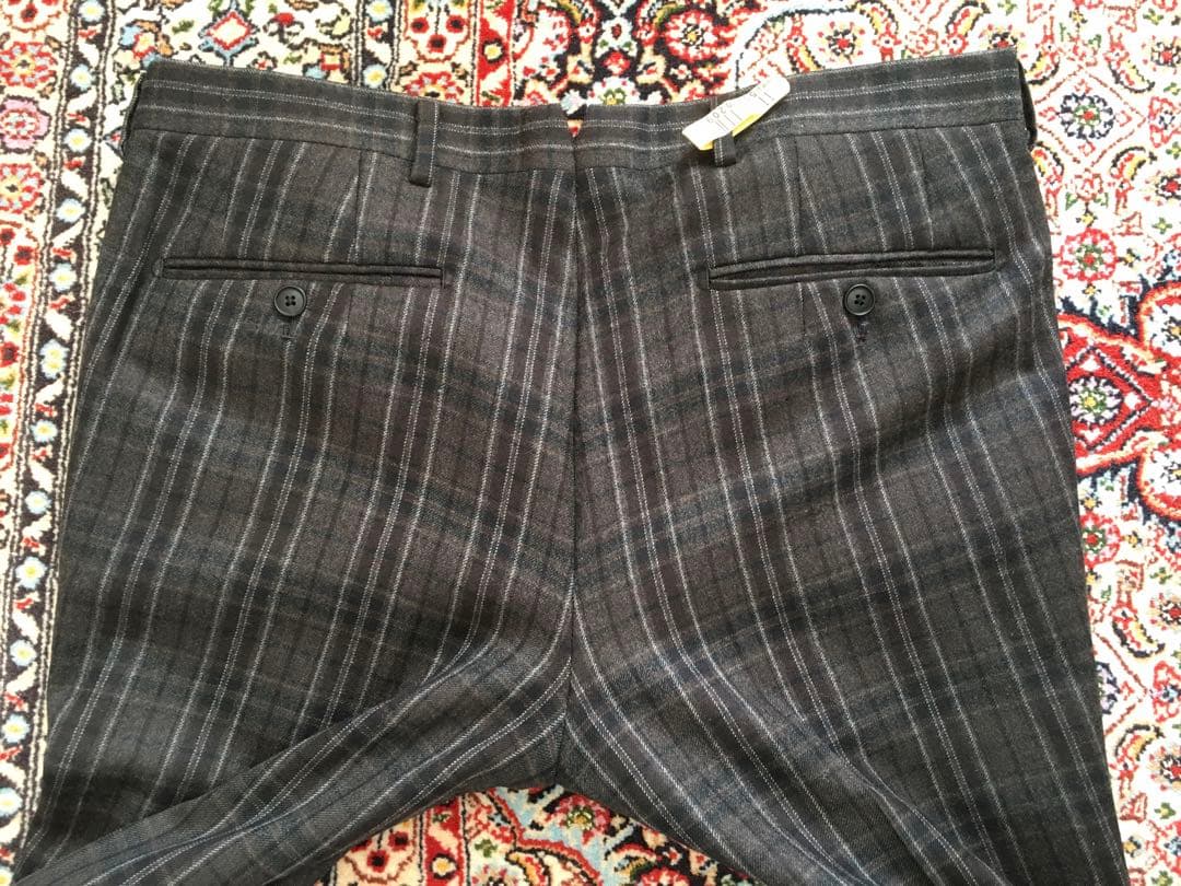 【極美品】ケント＆カーウェン スーツ フラノ ブラウンチェック 英国生地 日本製