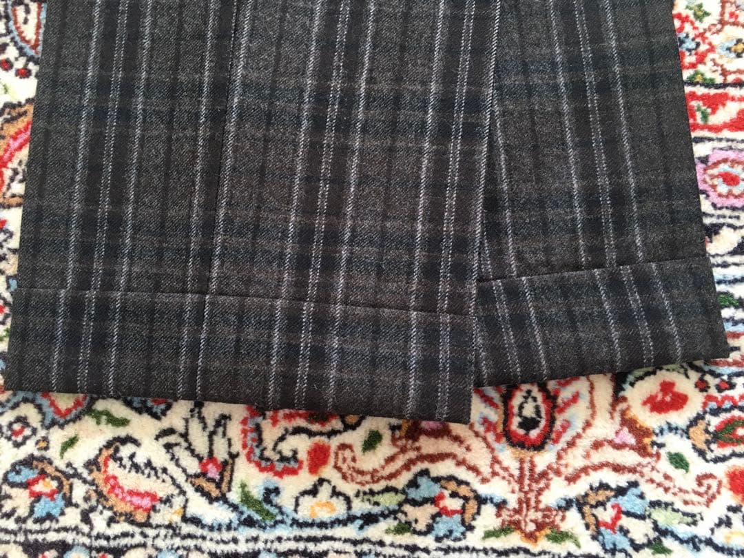 【極美品】ケント＆カーウェン スーツ フラノ ブラウンチェック 英国生地 日本製