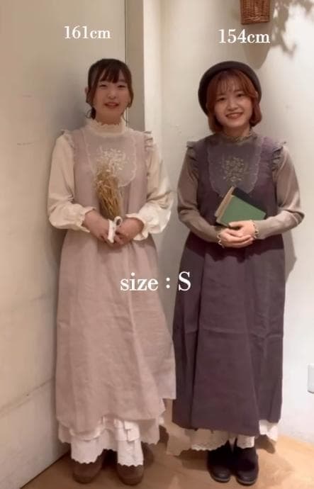 ★ゆうな 横浜 ツハル ローズ柄刺繍ノースリーブワンピース