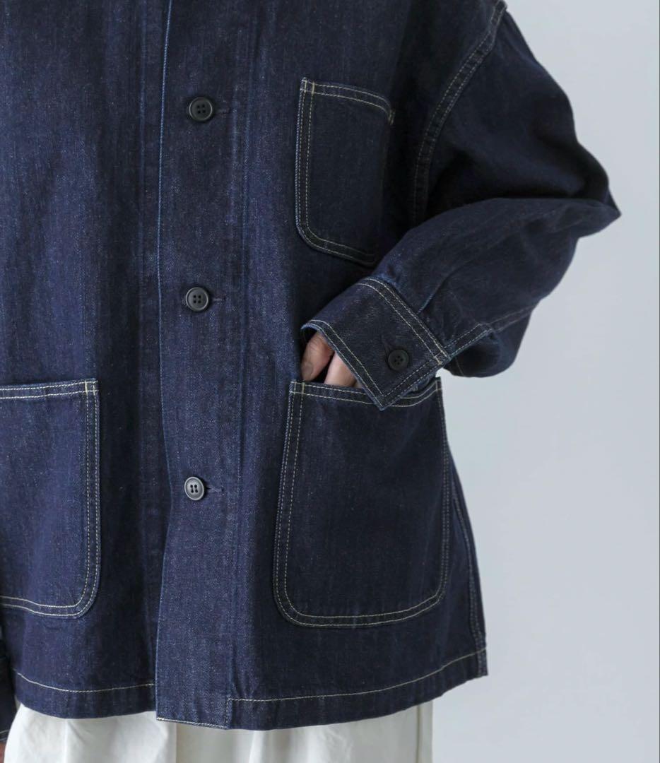 【美品】かぐれ ＊デニムカバーオール ジャケット アウター ユニセックス