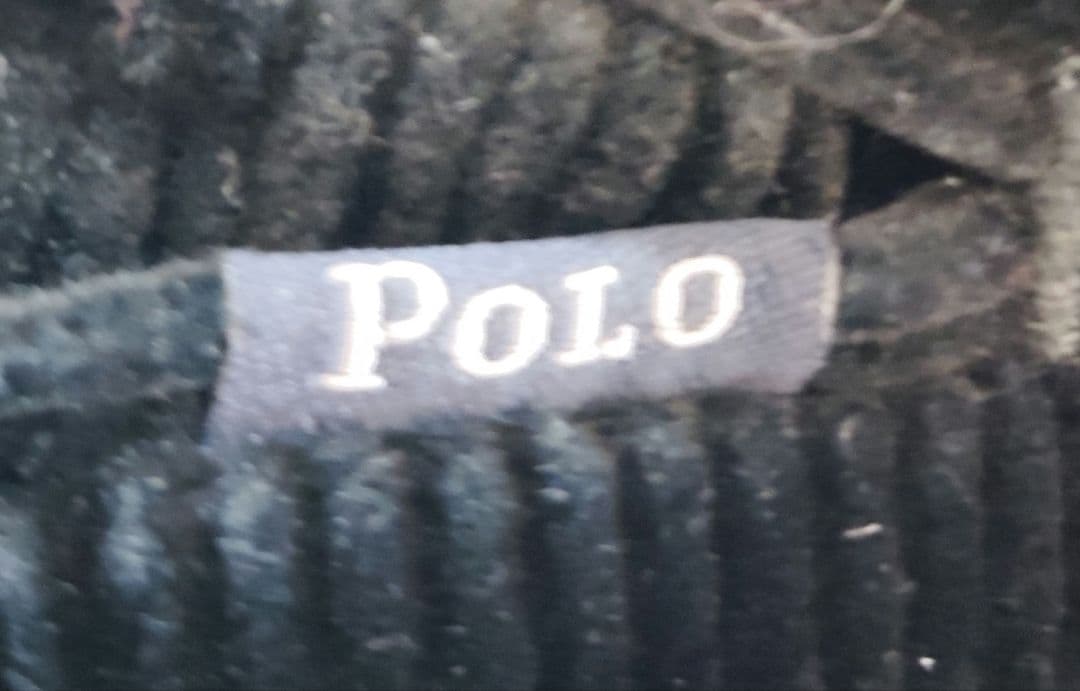 Polo ブラック コーデュロイ スラックス　ラルフローレン　極太 太い