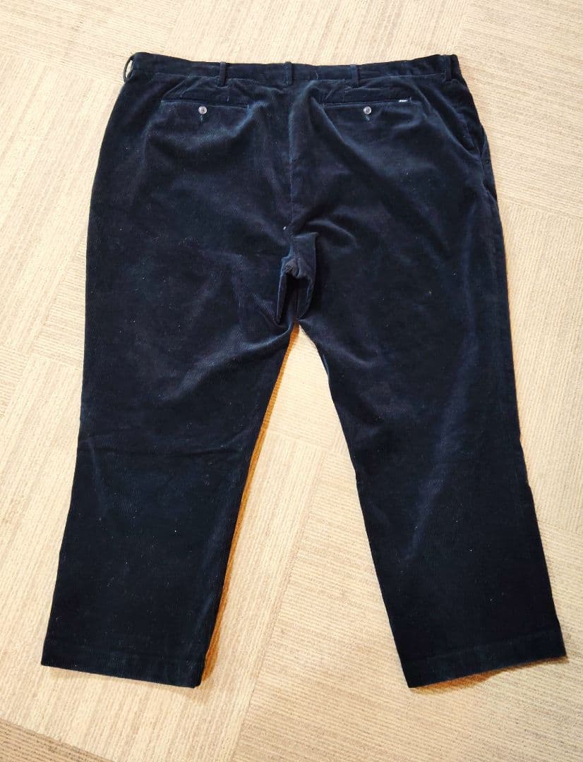 Polo ブラック コーデュロイ スラックス　ラルフローレン　極太 太い