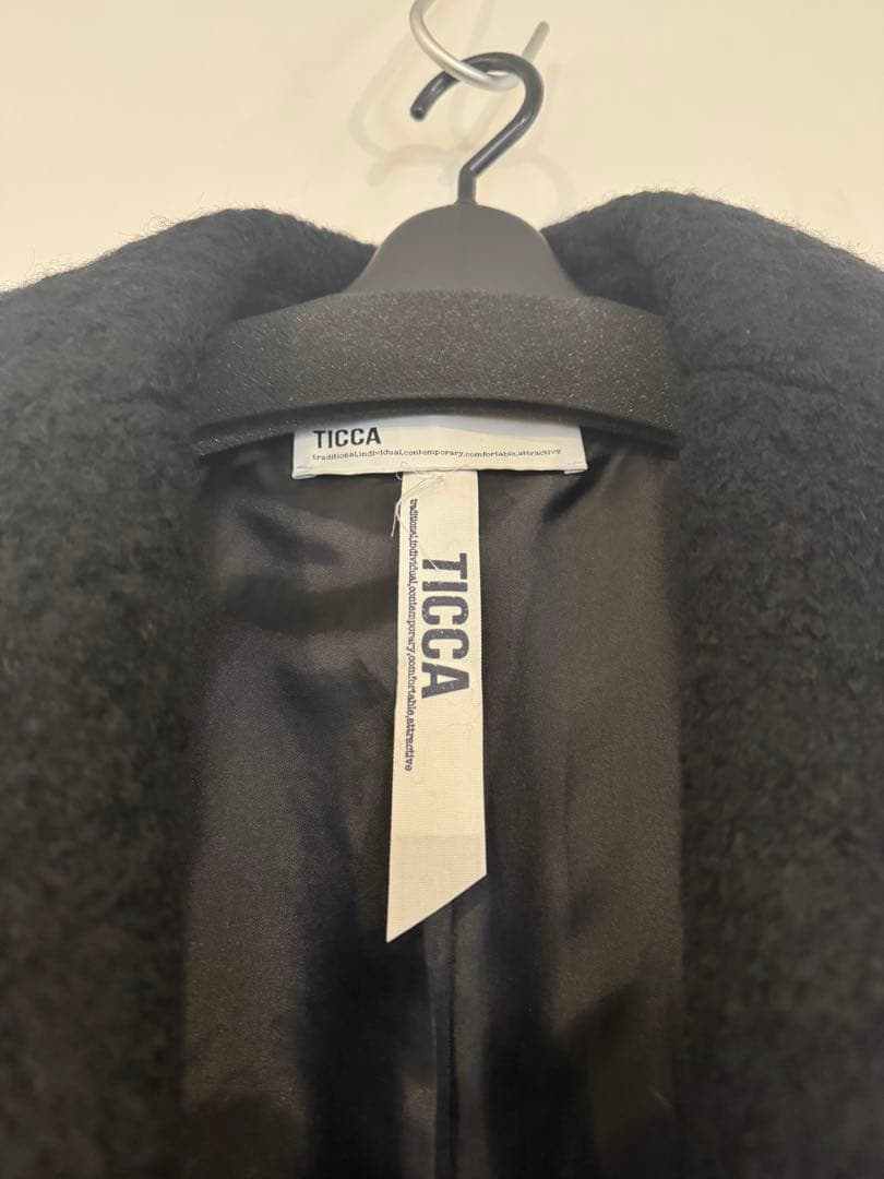 未使用品【25AW】HPS別注　TICCA ループウールピーコート ブラック