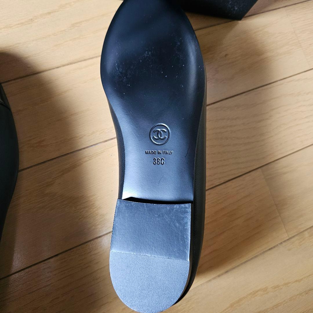 Luise 【新品未使用】CHANEL ブラック フラットシューズ 38