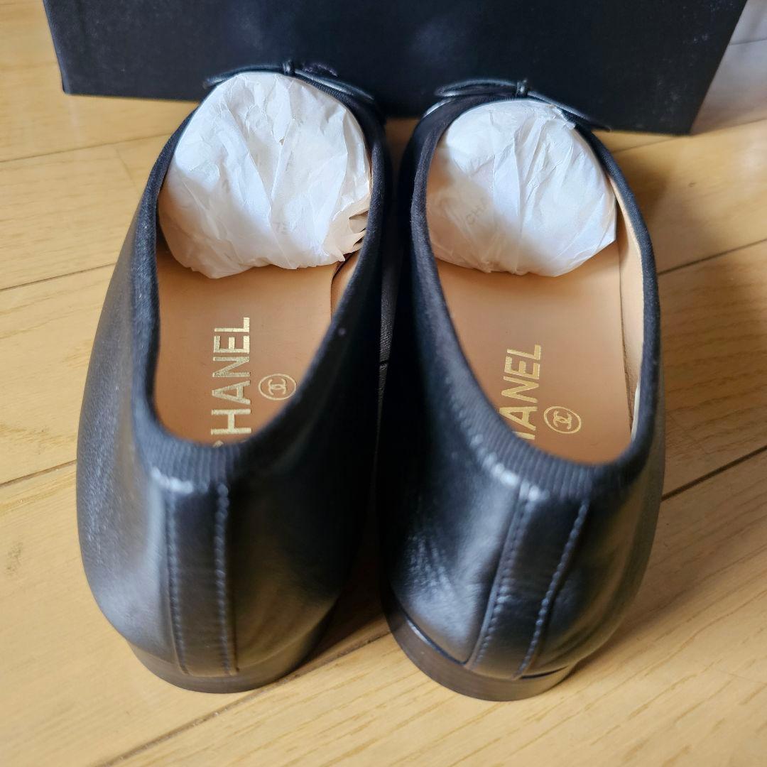 Luise 【新品未使用】CHANEL ブラック フラットシューズ 38