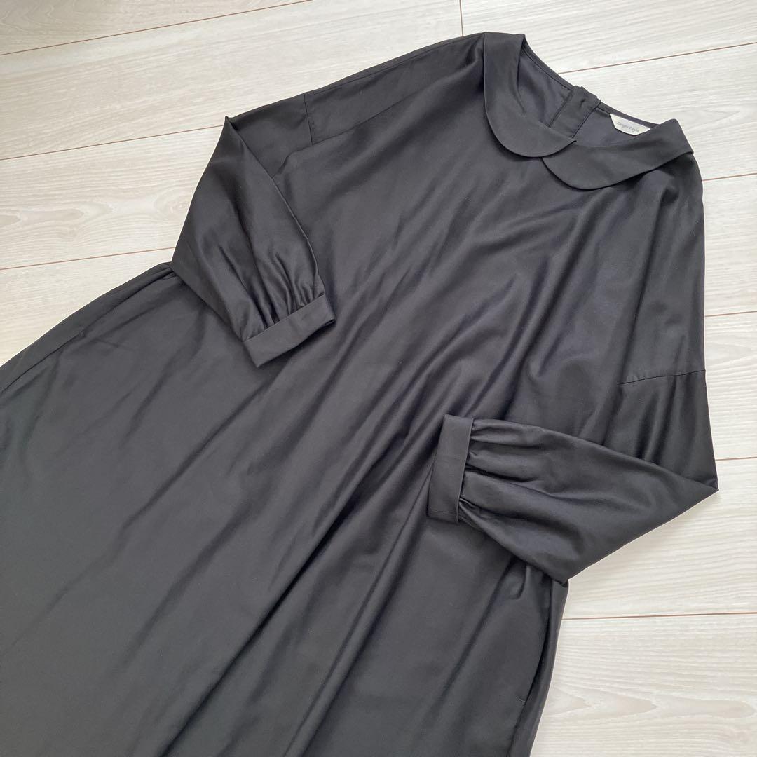 コンジェペイエ アデュートリテス 丸襟 Aライン フレア ロング ワンピース