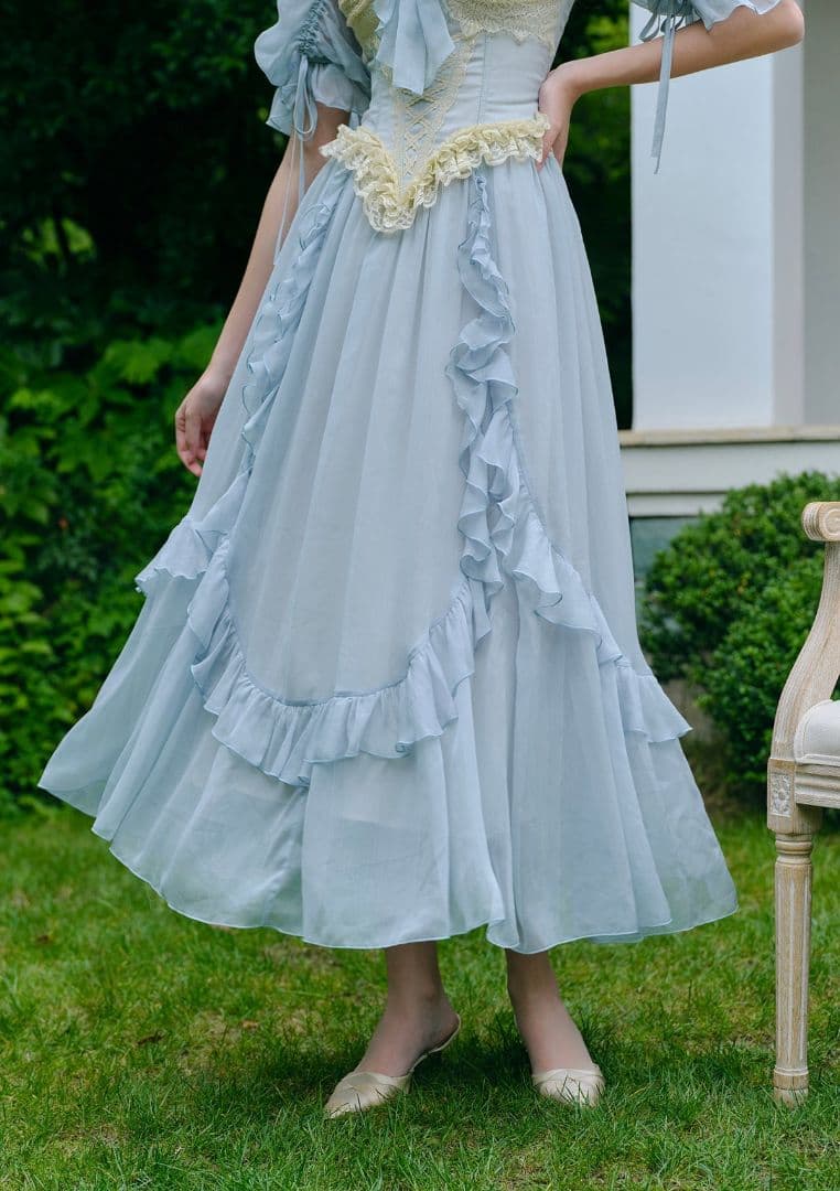 【新品タグ付き】Lacemade 完売 ミスリラのフレアーコルセット ワンピース