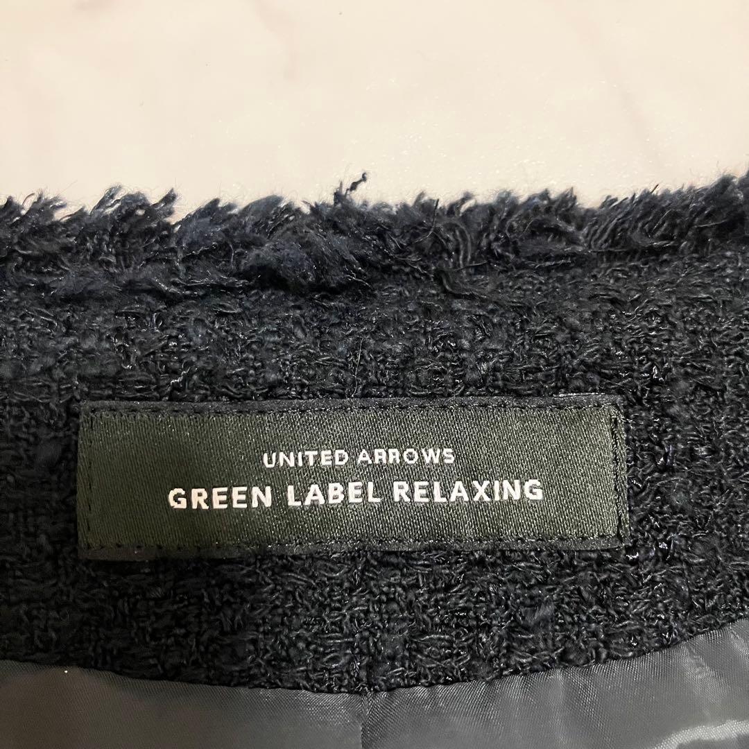 極美品　ツイードジャケット　金ボタン　ネイビー　M セレモニー