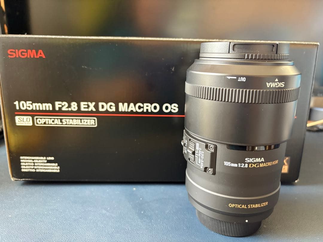 【値下・新品同様】SIGMA 105mm F2.8 EX DG マクロ 保証付