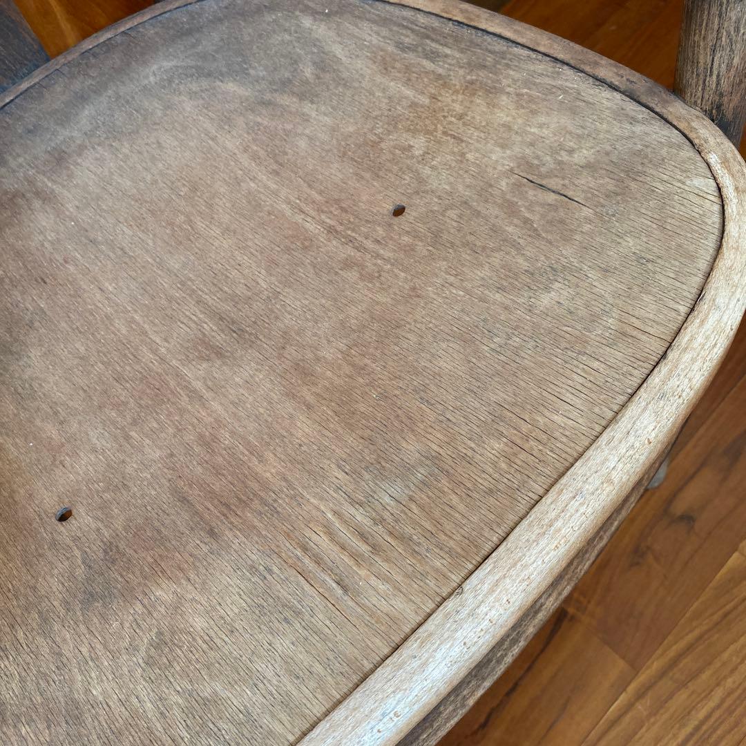 昭和レトロ 木製フレーム　アームチェア 椅子 ダイニングチェア