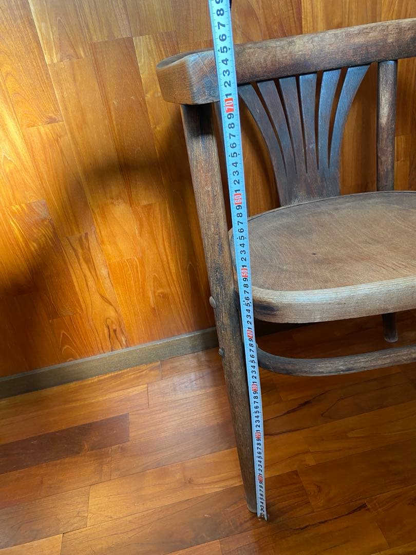 昭和レトロ 木製フレーム　アームチェア 椅子 ダイニングチェア