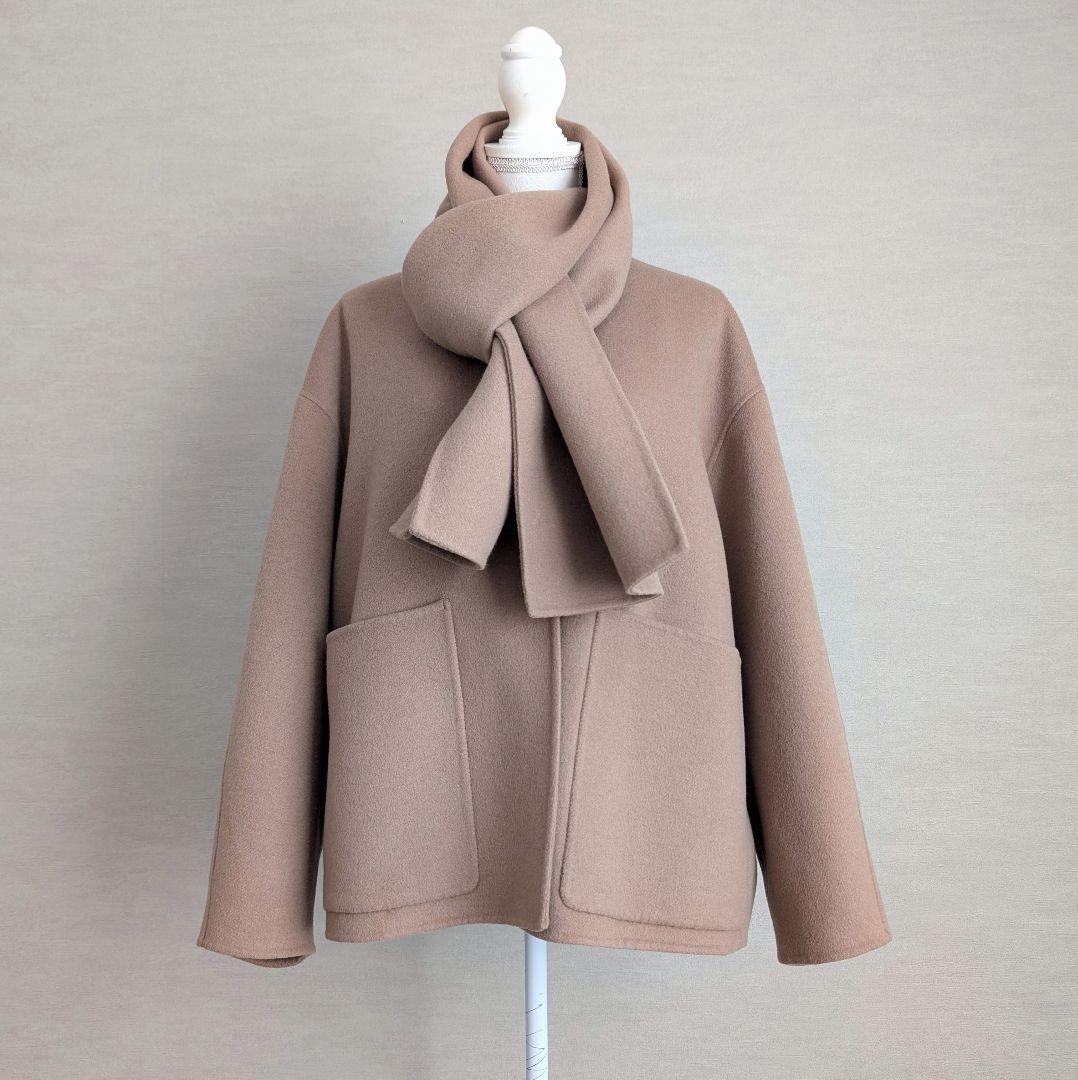 Spick and Span ビーバーストール付きセットコート ノーカラーコート