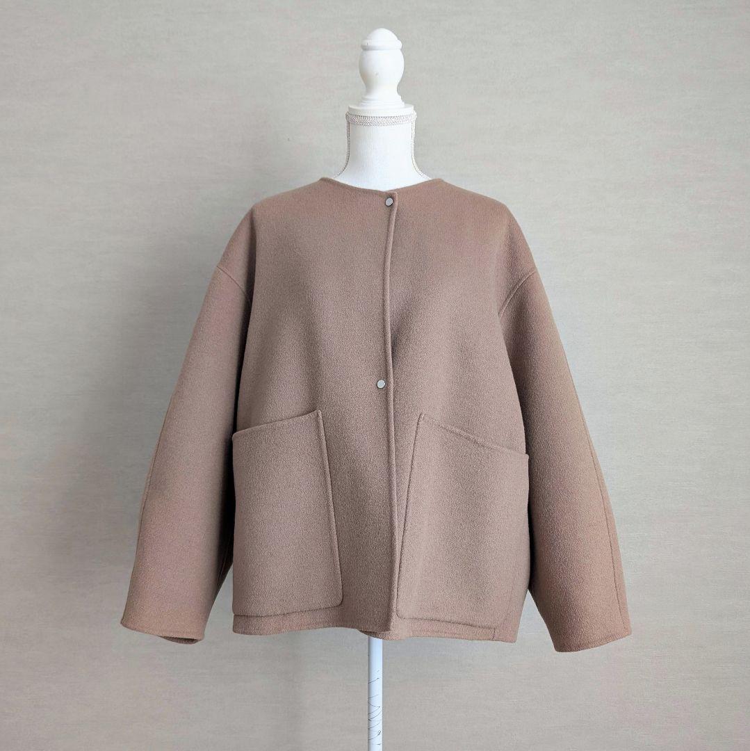 Spick and Span ビーバーストール付きセットコート ノーカラーコート