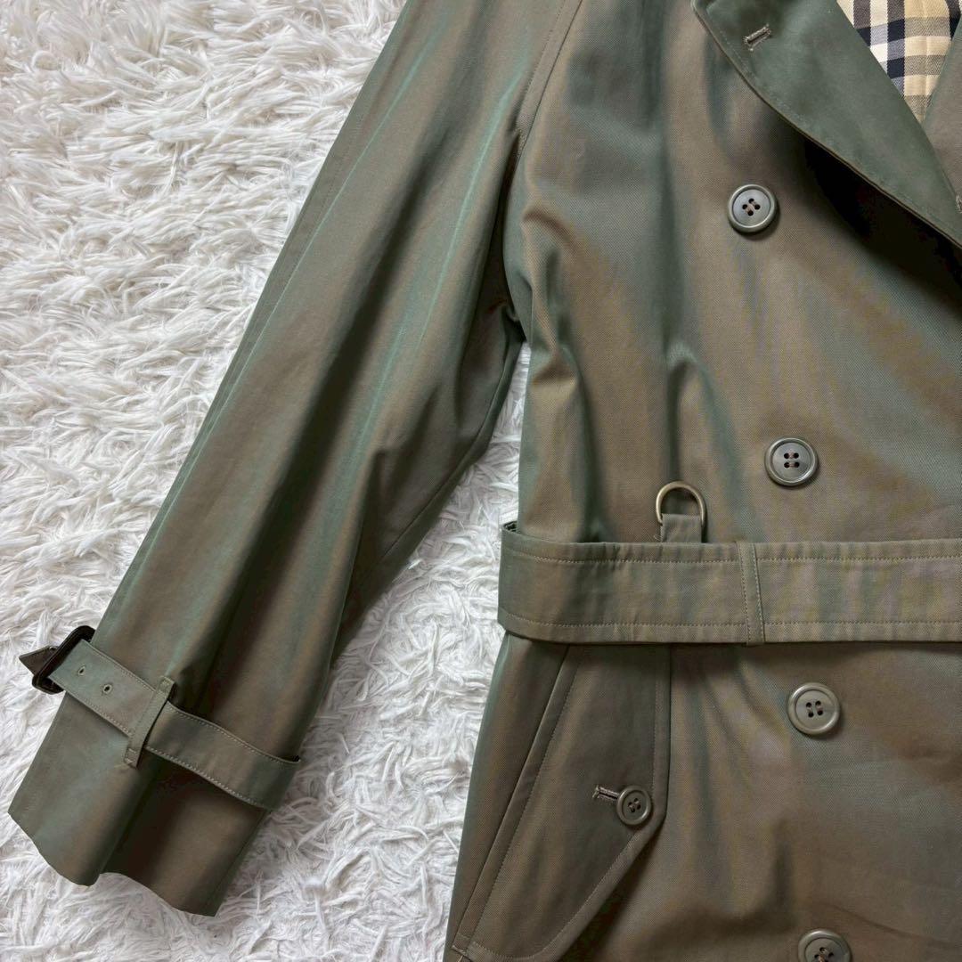 極美品　バーバリー　トレンチコート　ロング　玉虫　ベルト完備　ヴィンテージ