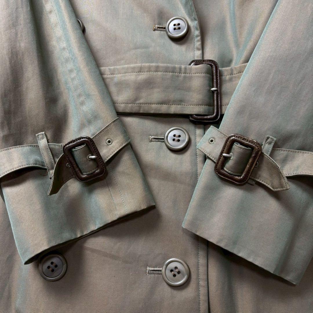 極美品　バーバリー　トレンチコート　ロング　玉虫　ベルト完備　ヴィンテージ