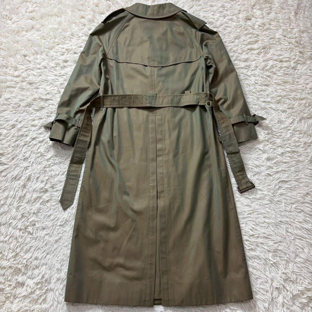 極美品　バーバリー　トレンチコート　ロング　玉虫　ベルト完備　ヴィンテージ