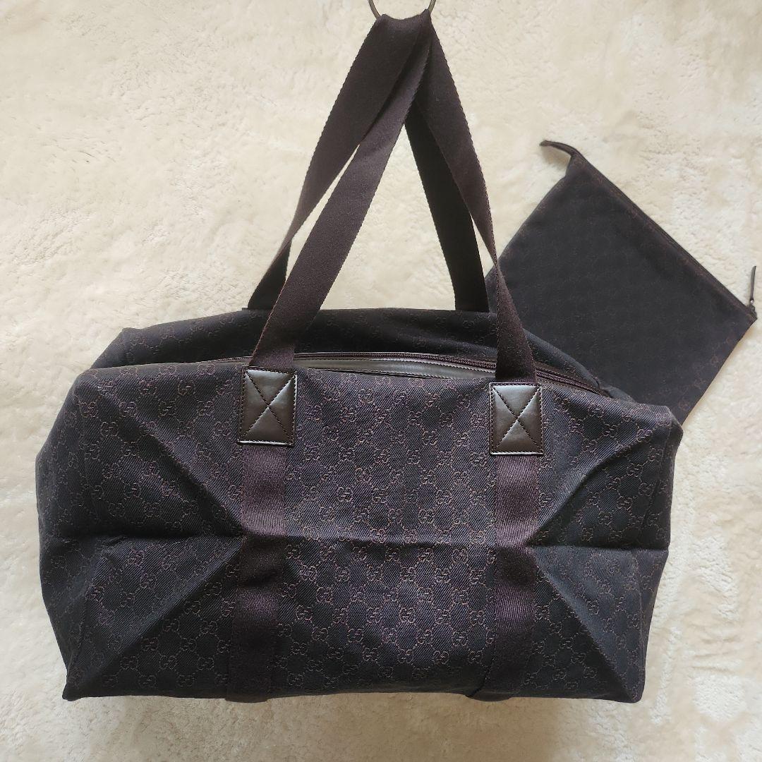 【美品】GUCCI ボストンバッグ 　ダークブラウン