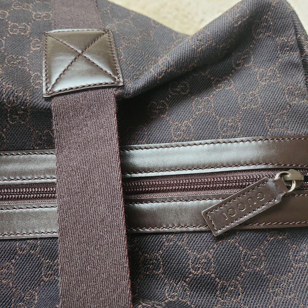 【美品】GUCCI ボストンバッグ 　ダークブラウン